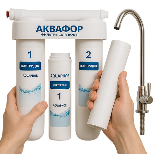 Замена фильтров аквафор 102s
